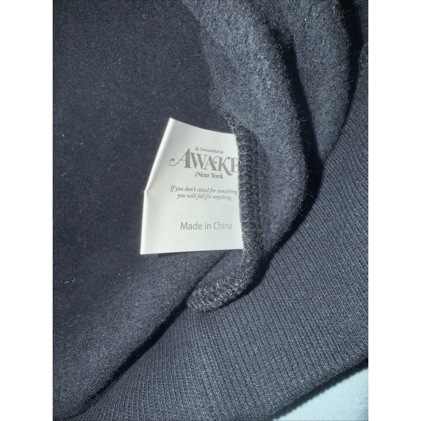 Nwt Awake Ny Globe Raised-Logo Cotton Hoodie Size Small — image 6 of 6